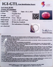 9.06 Ratti Natural Neo Burma Ruby with Govt. Lab Certificate-(2331)